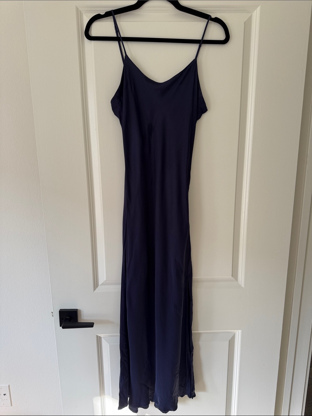 Zara Navy Slip Maxi Dress